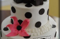 Black and White Birthday Cake