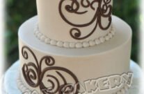 Chocolate Swirl Wedding Cake