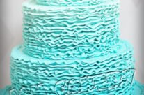 Ombre Ruffles Wedding Cake