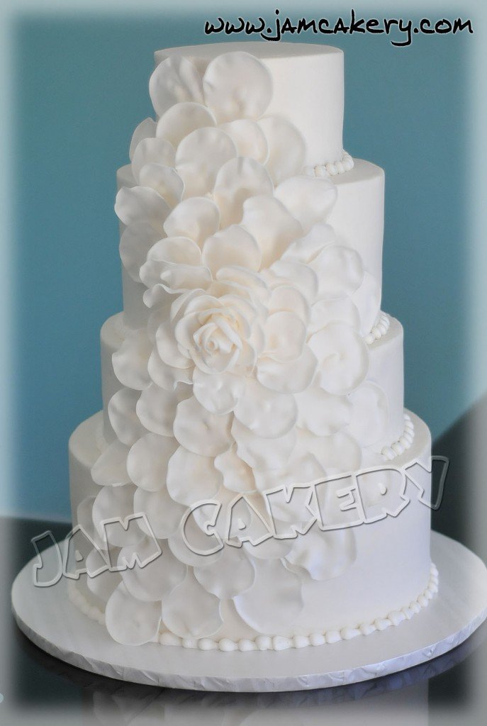 Petal Wedding Cake - J.A.M. Cakery